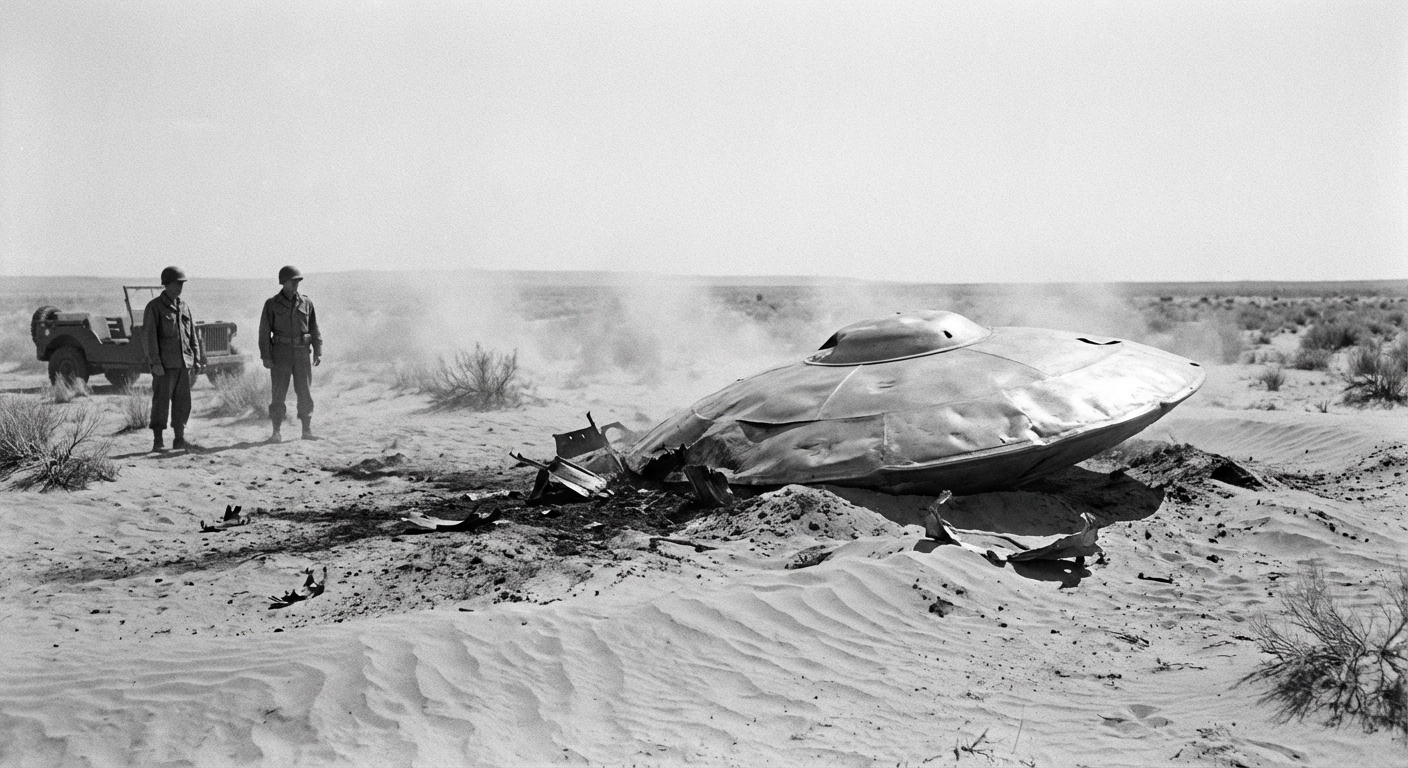 Desert saucer recovery, 1945