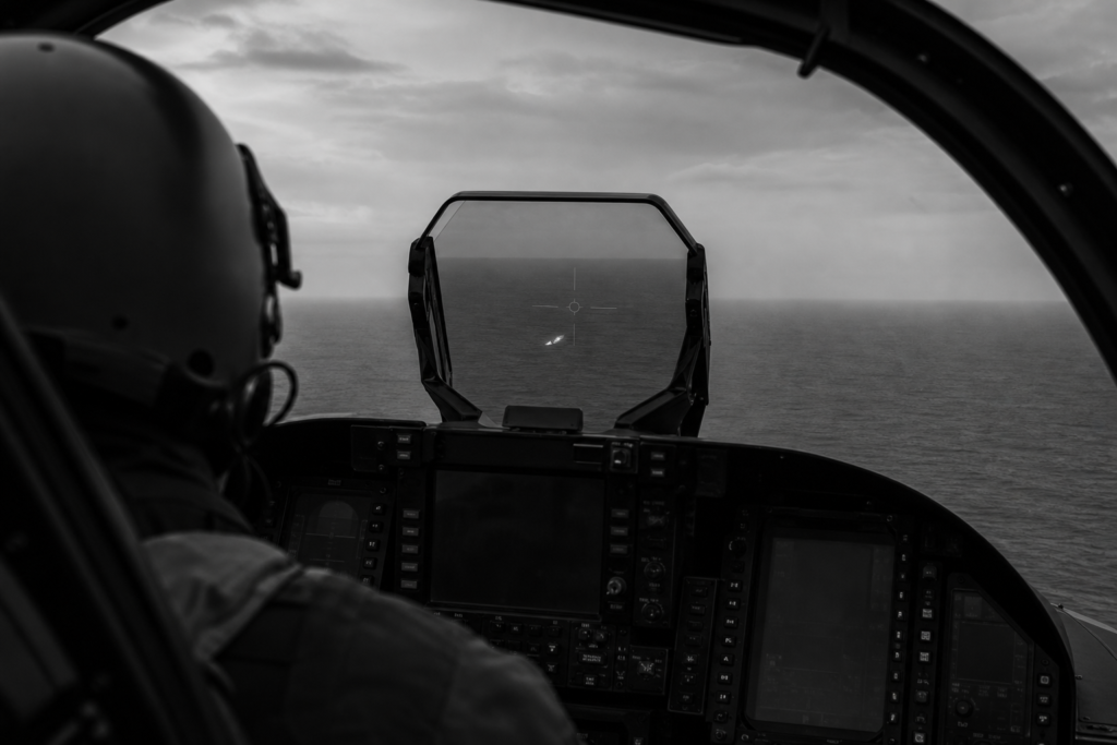 Infrared Tracking View Over Ocean