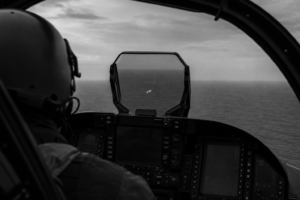 Infrared Tracking View Over Ocean