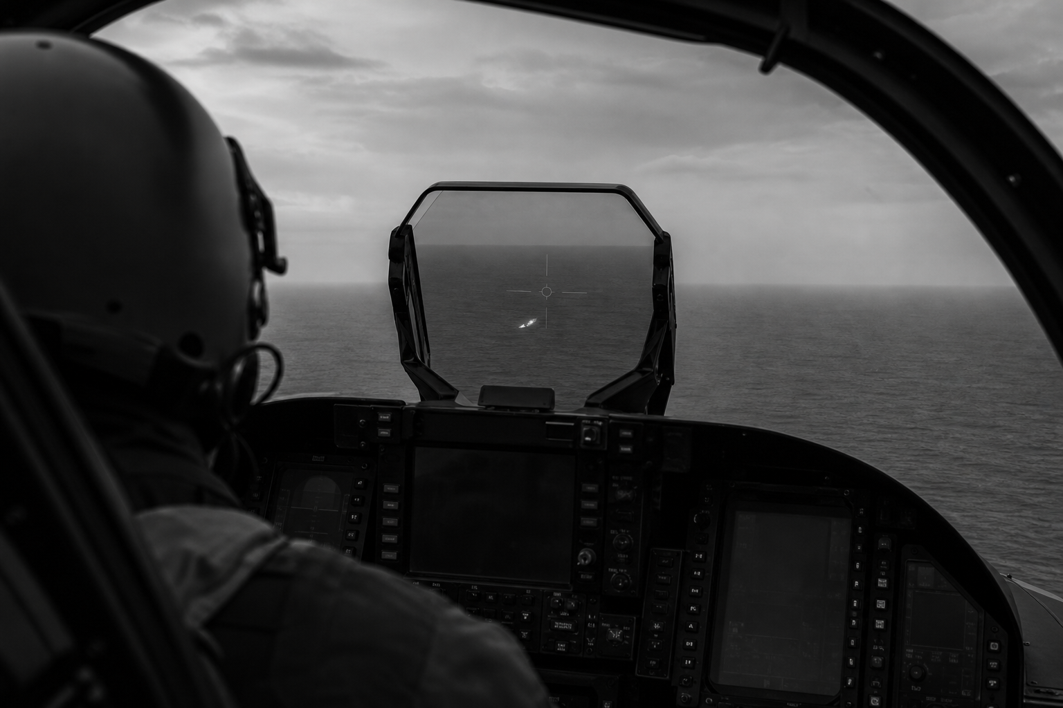 Infrared Tracking View Over Ocean