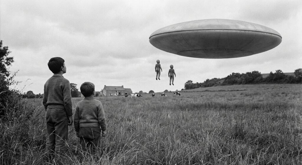 Children witness levitation into craft