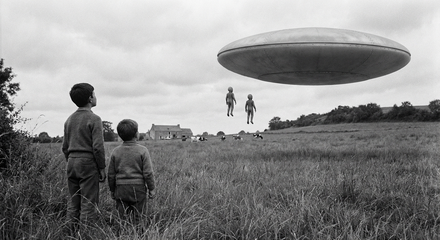 Children witness levitation into craft