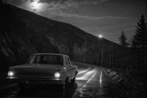 Night Drive in the White Mountains