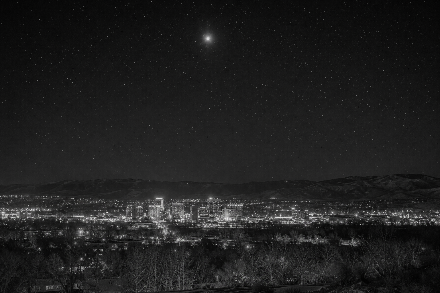 Bright Light Above Boise