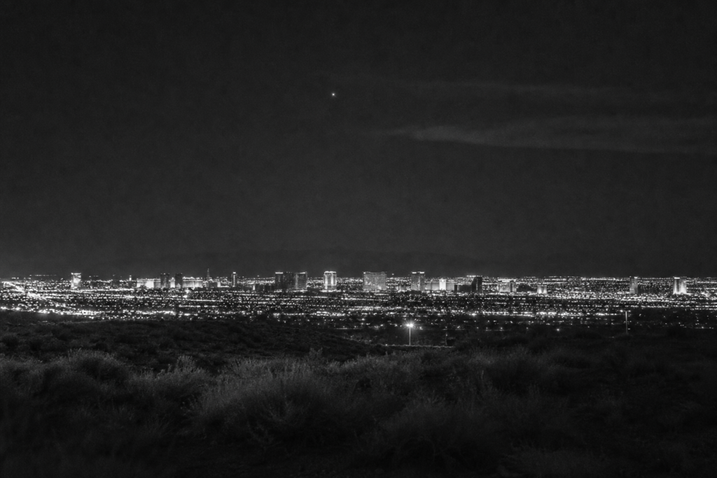 Flashing light above Las Vegas