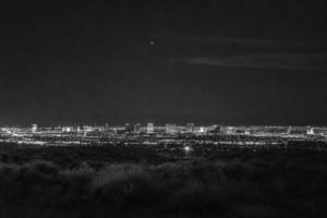 Flashing light above Las Vegas