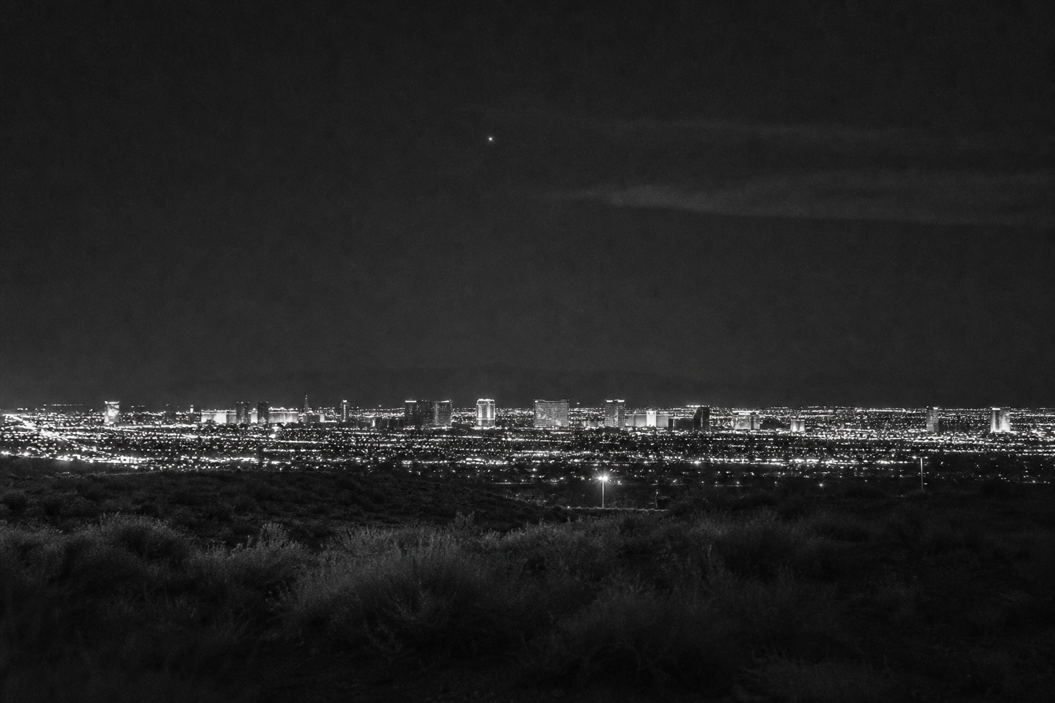 Flashing light above Las Vegas