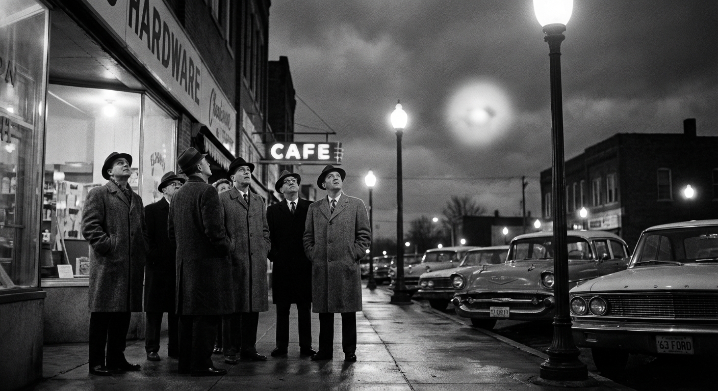 1966 Night Sighting Over Town