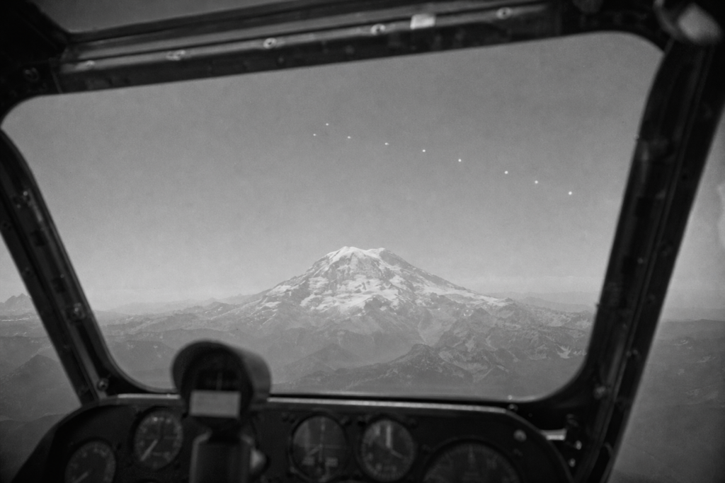 Pilot’s View Near Mount Rainier