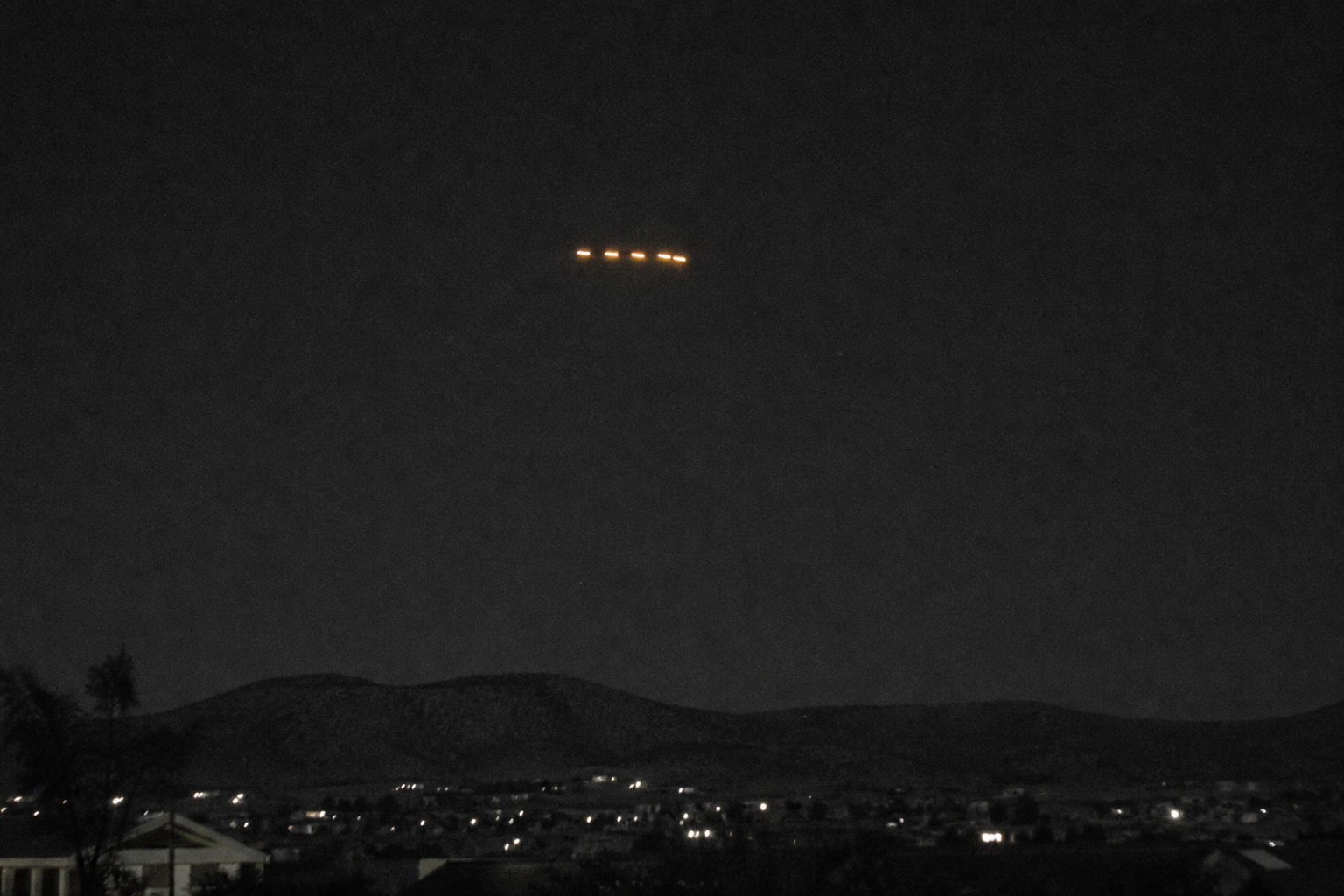 Orange Lights Above Prescott Valley