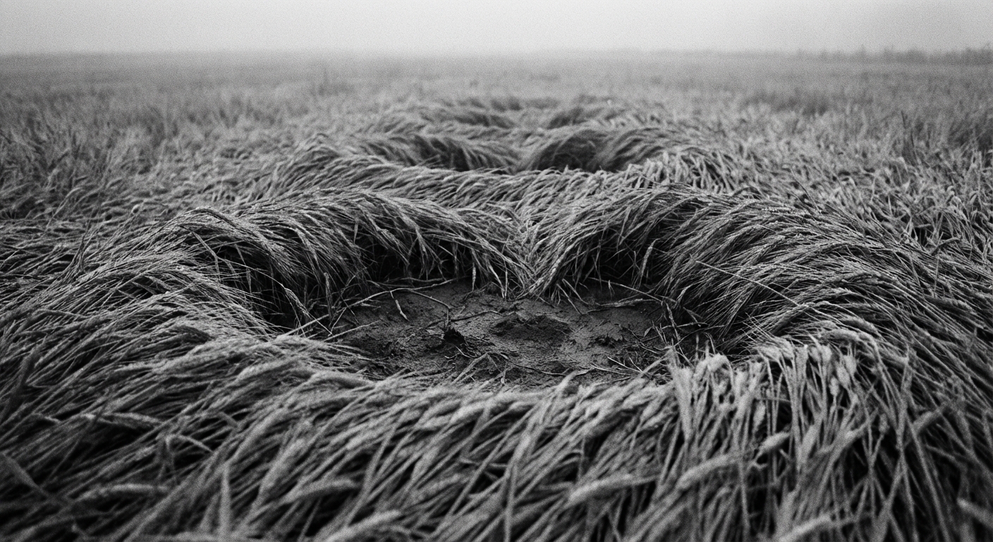 Close view of saucer nest impressions