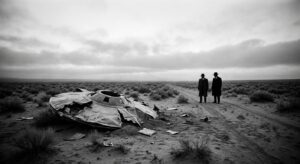 Desert crash scene, 1948
