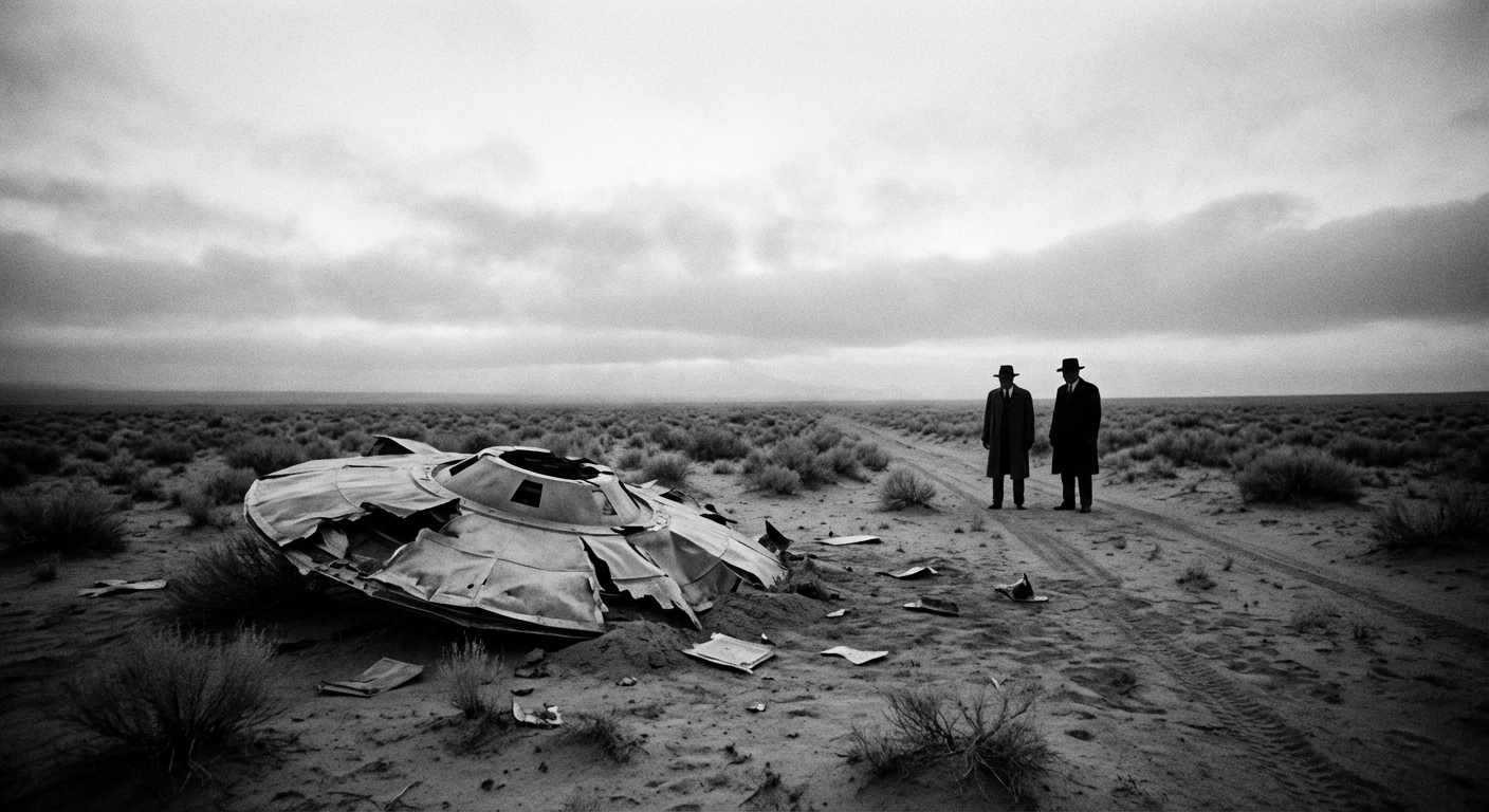 Desert crash scene, 1948