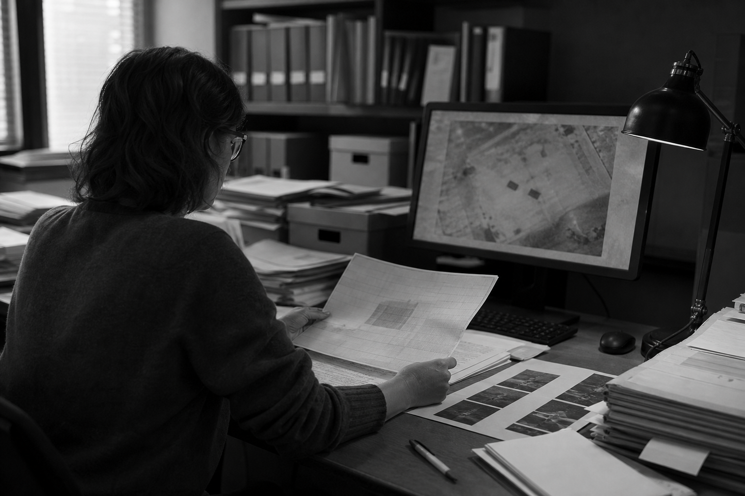 Analyst Reviewing UAP Records