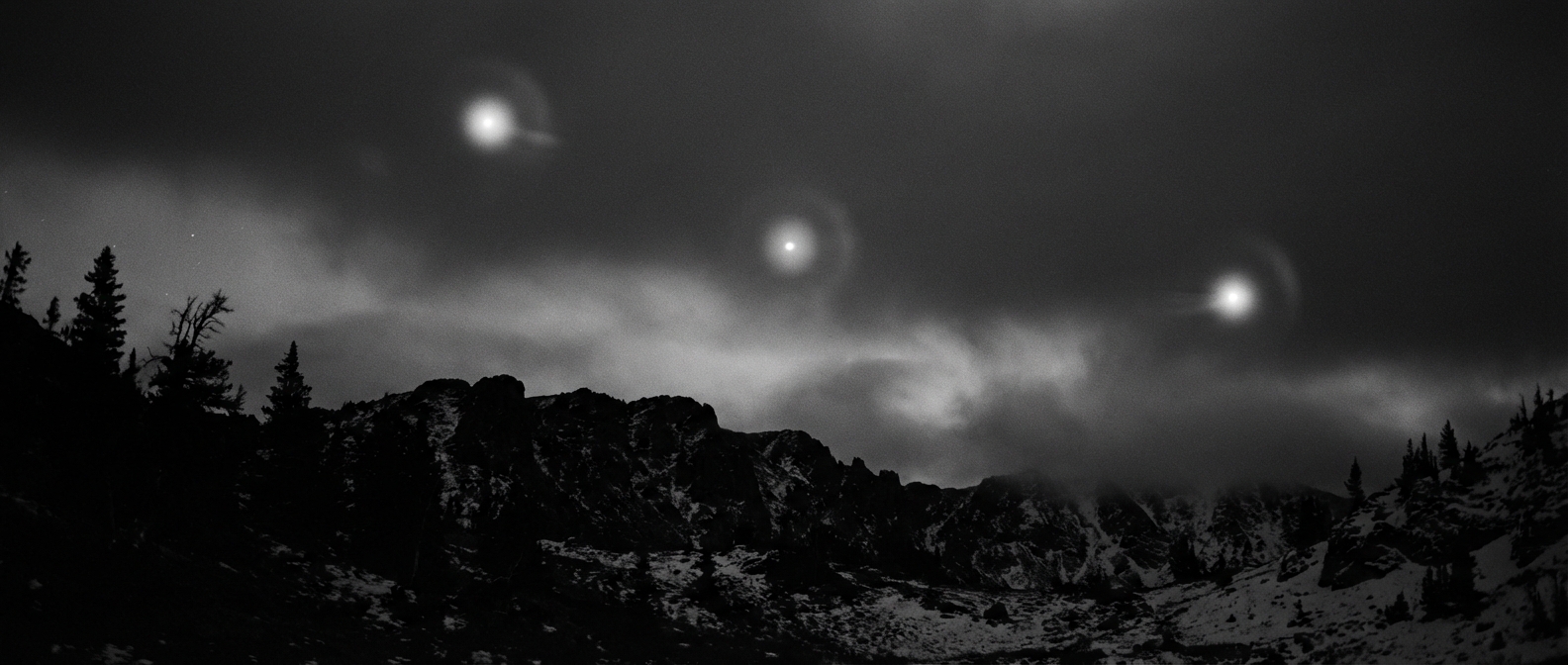 Multiple Lights Over Ridge