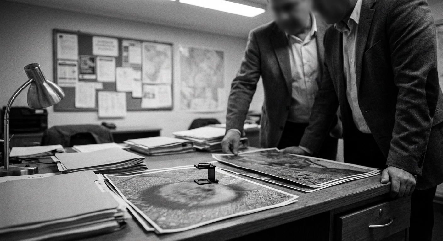 CEFAA officials reviewing disc-shaped UFO photos