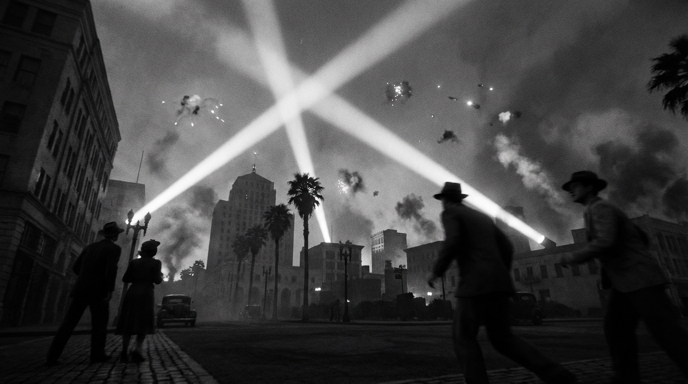 Searchlights Over Los Angeles, 1942