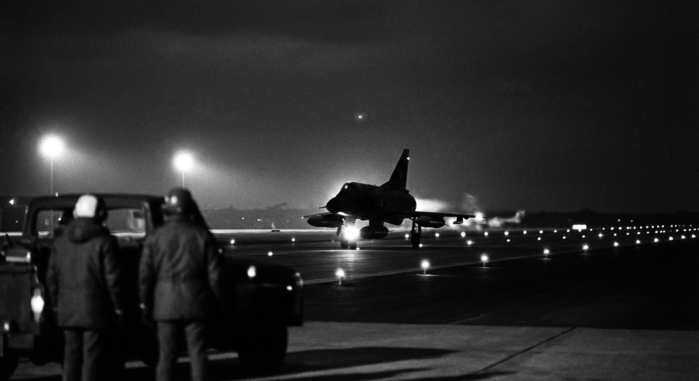 Mirage scramble into the night